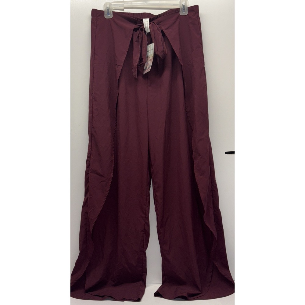 Halara‎ Breezeful High Waisted Tie Front Palazzo Flowy Wide Leg Quick Dry Pants